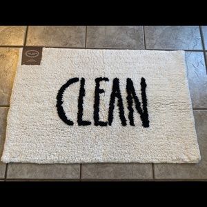 Rae Dunn CLEAN Bath rug